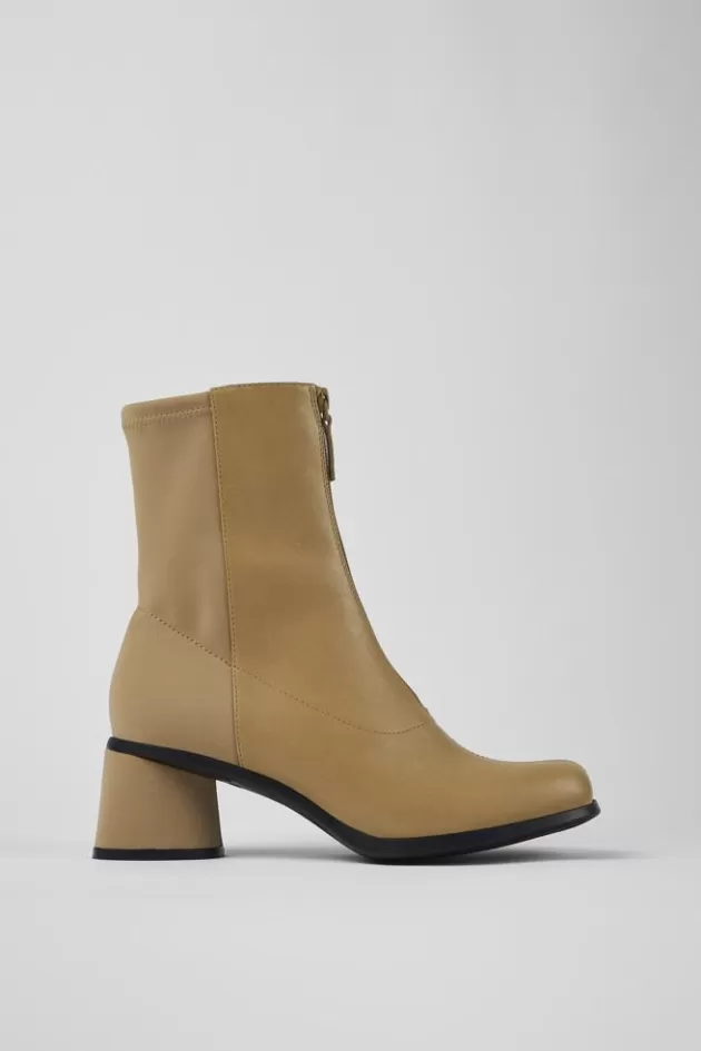 Shop Camper Beige Dameslaarzen Van Leer En Gerecycled Pet