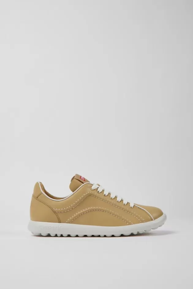 Fashion Camper Beige Leren Damessneakers