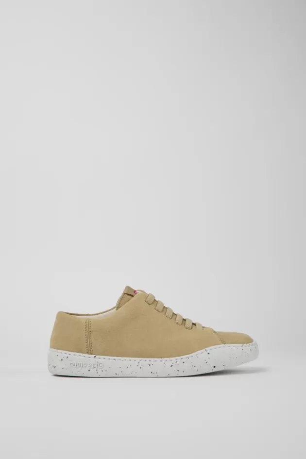 Best Sale Camper Beige Nubuck Damessneakers