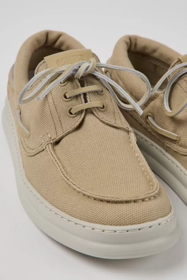 Store Camper Beige Stoffen Herensneakers