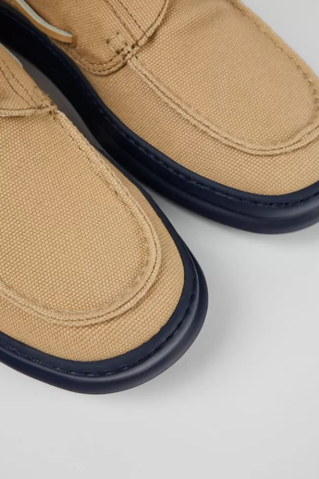 Flash Sale Camper Beige Textiel Bootschoen Voor Heren