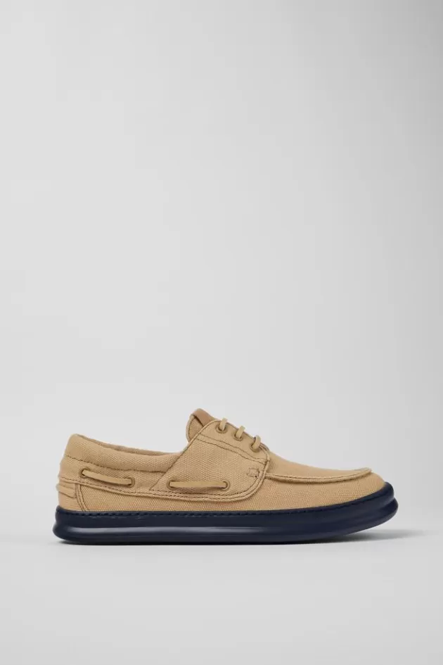 Flash Sale Camper Beige Textiel Bootschoen Voor Heren