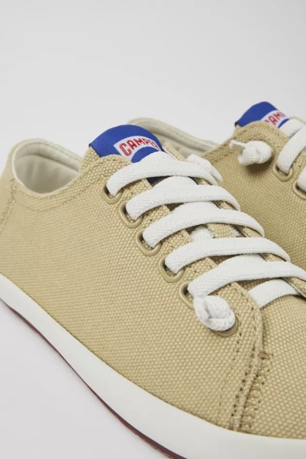 Fashion Camper Beige Textiel Sneaker Voor Dames