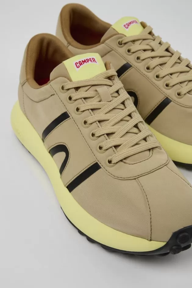Flash Sale Camper Beige Textiel Sneaker Voor Heren