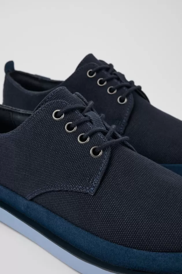 Fashion Camper Blauwe Blucher Van Textiel/Nubuck Voor Heren