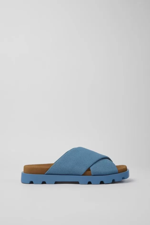Hot Camper Blauwe Damesslippers Van Gerecycled Katoen