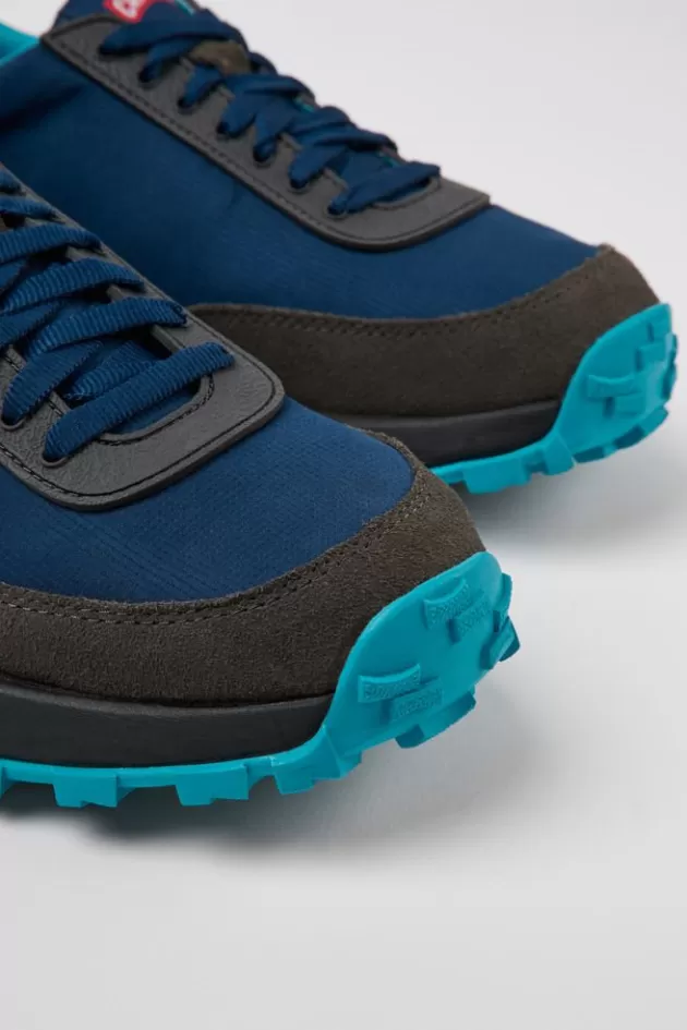 Sale Camper Blauwe Herensneakers Van Gerecycled Pet En Nubuck