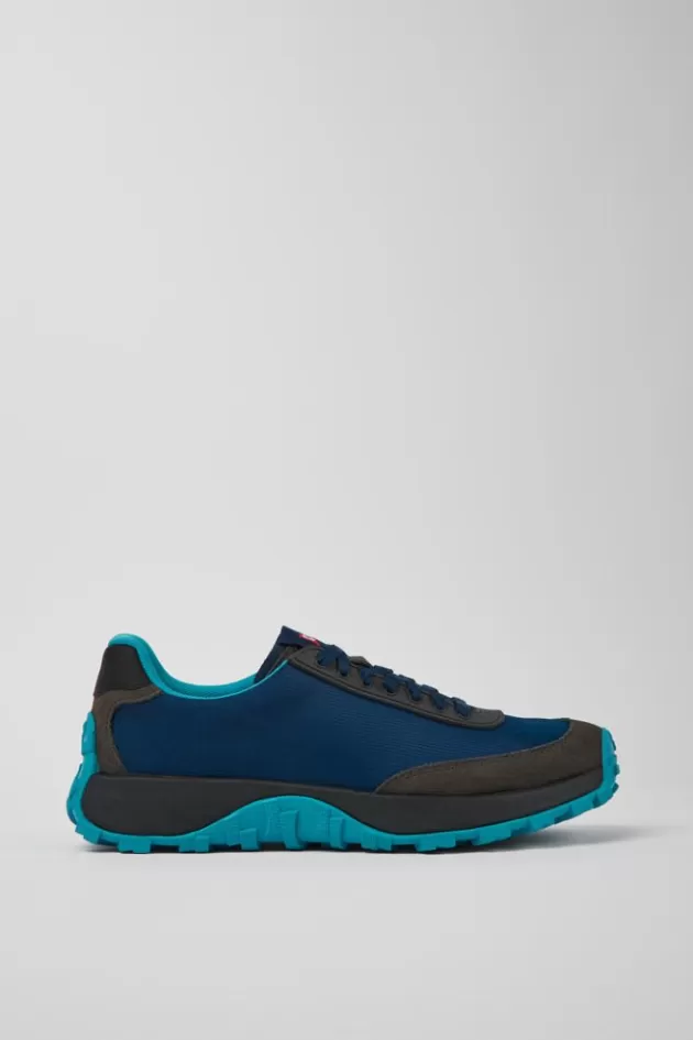 Sale Camper Blauwe Herensneakers Van Gerecycled Pet En Nubuck