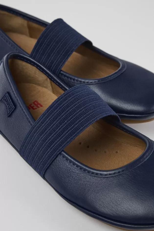 Shop Camper Blauwe Leren Ballerina