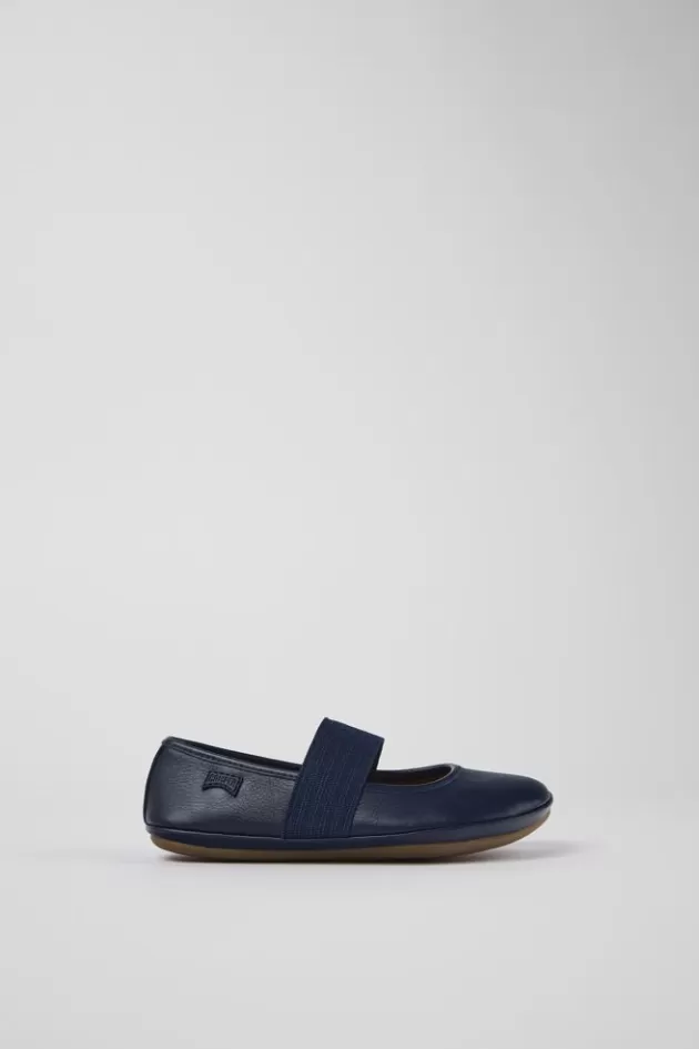 Shop Camper Blauwe Leren Ballerina