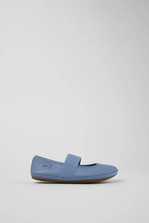 Store Camper Blauwe Leren Ballerina
