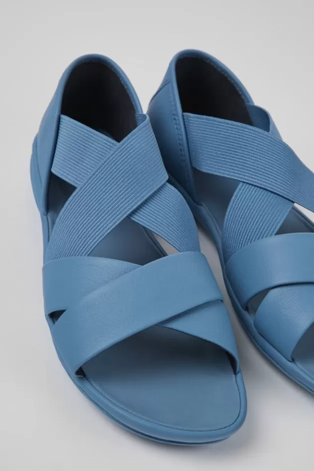 Sale Camper Blauwe Leren Damessandalen