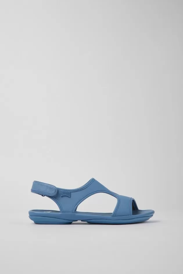 Discount Camper Blauwe Leren Damessandalen