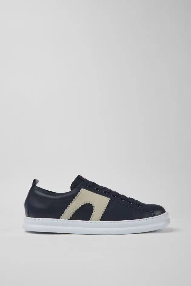Outlet Camper Blauwe Leren Herensneakers