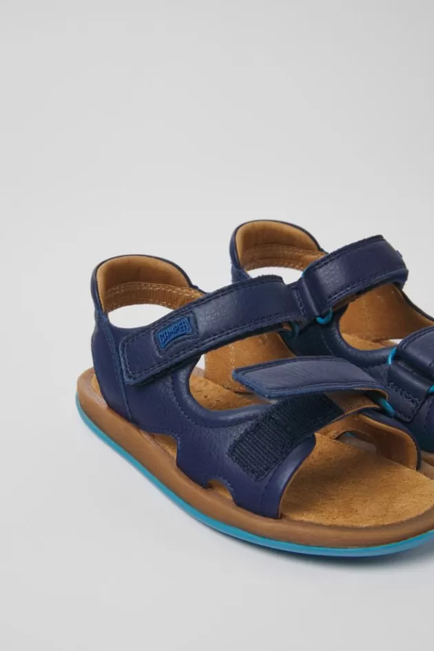 Clearance Camper Blauwe Leren Kindersandalen