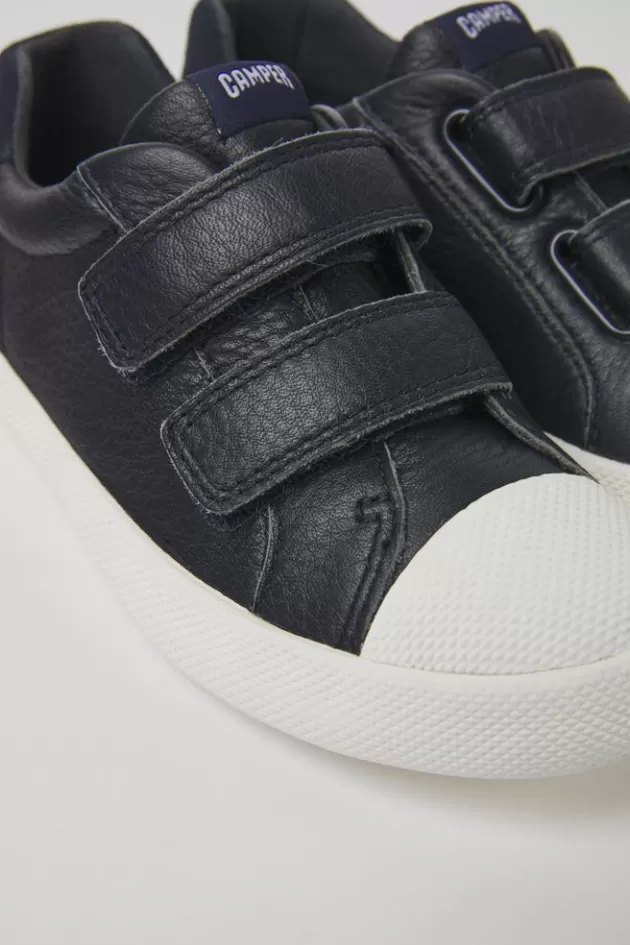 Hot Camper Blauwe Leren Kinderschoenen