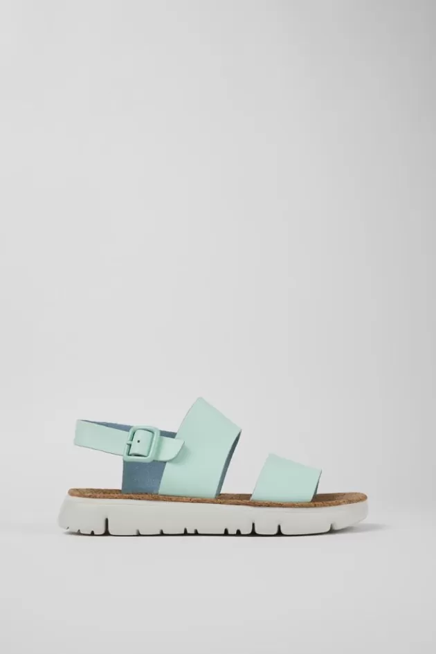 Fashion Camper Blauwe Leren Sandaal Voor Dames