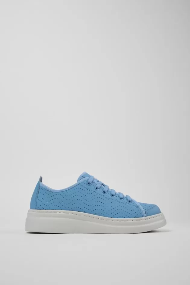 Cheap Camper Blauwe Leren Sneaker Voor Dames