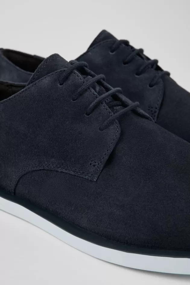 Hot Camper Blauwe Nubuck Blucher Voor Heren