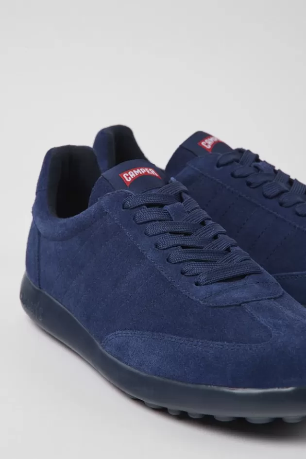 Hot Camper Blauwe Nubuck Herensneakers