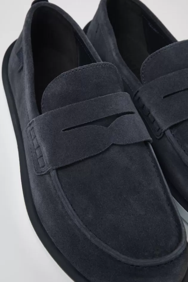 Flash Sale Camper Blauwe Nubuck Mocassin Voor Heren