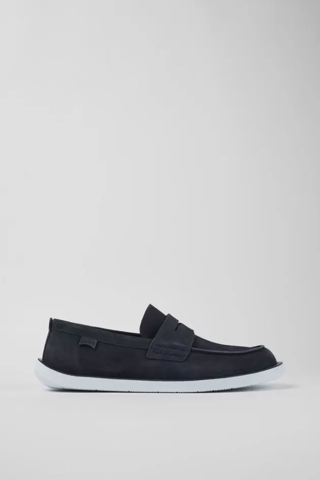 Flash Sale Camper Blauwe Nubuck Mocassin Voor Heren