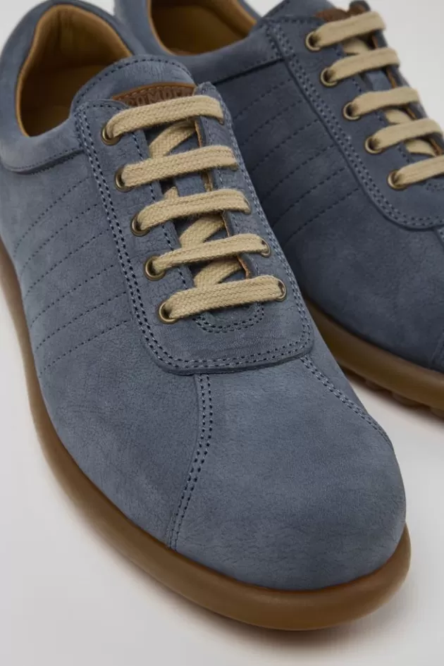 Best Sale Camper Blauwe Nubuck Schoen Voor Dames