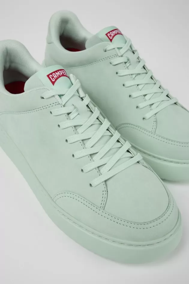 Best Camper Blauwe Nubuck Sneaker Voor Heren