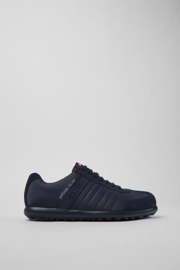 Store Camper Blauwe Oxford Sneaker Van Textiel/Nubuck Voor Heren