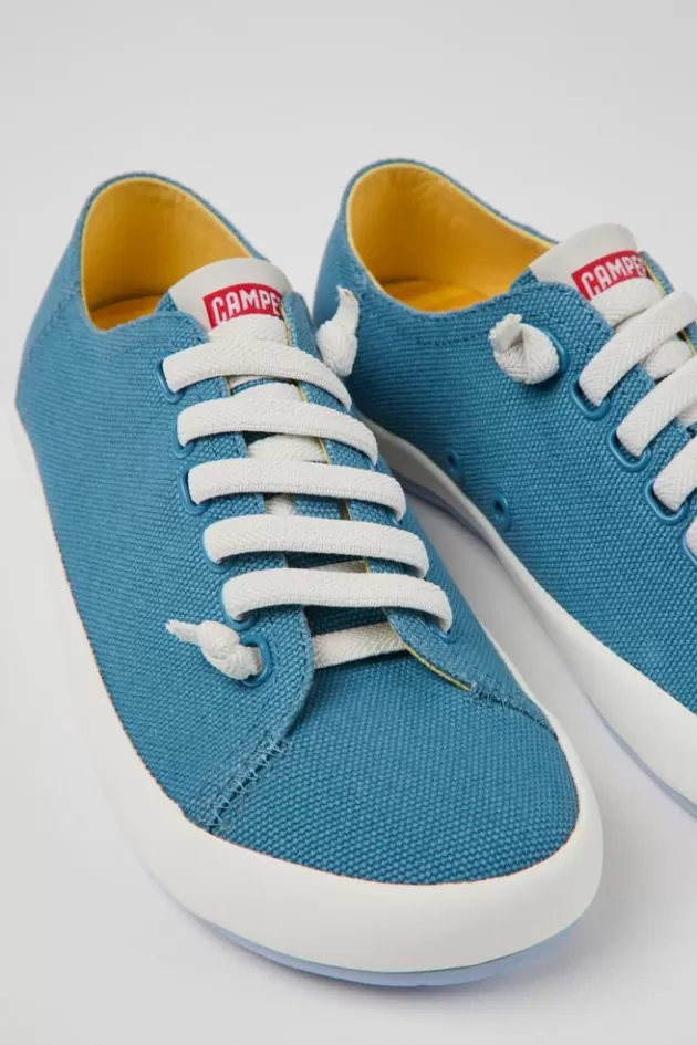 Cheap Camper Blauwe Stoffen Damessneakers