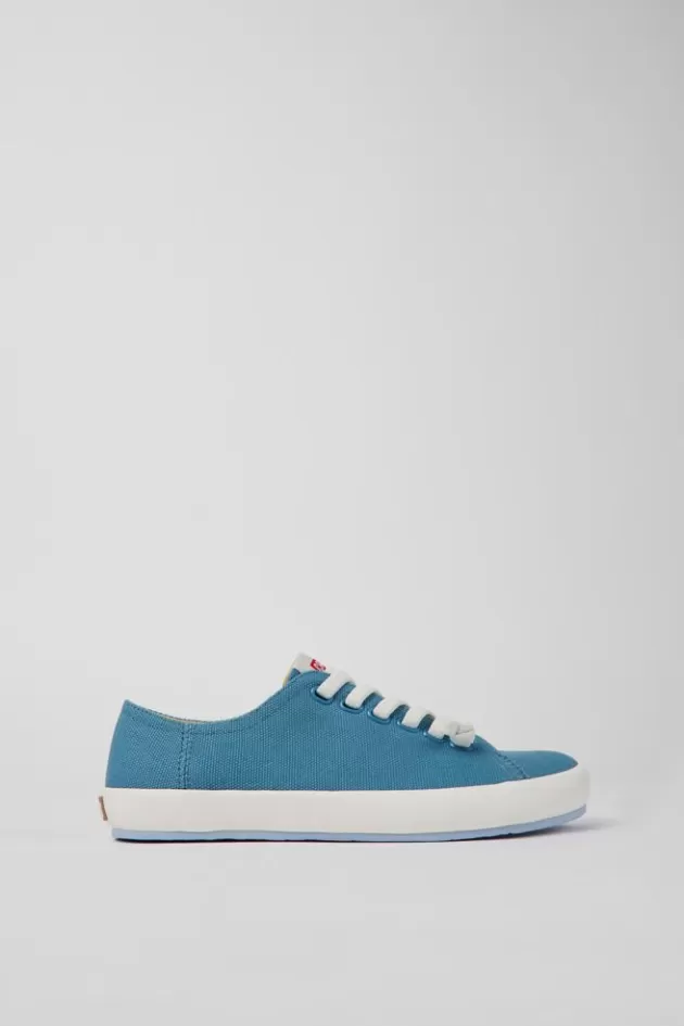 Cheap Camper Blauwe Stoffen Damessneakers
