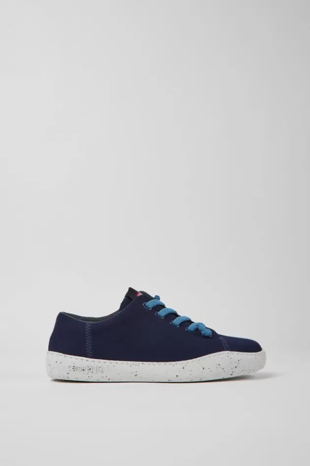 New Camper Blauwe Stoffen Damessneakers
