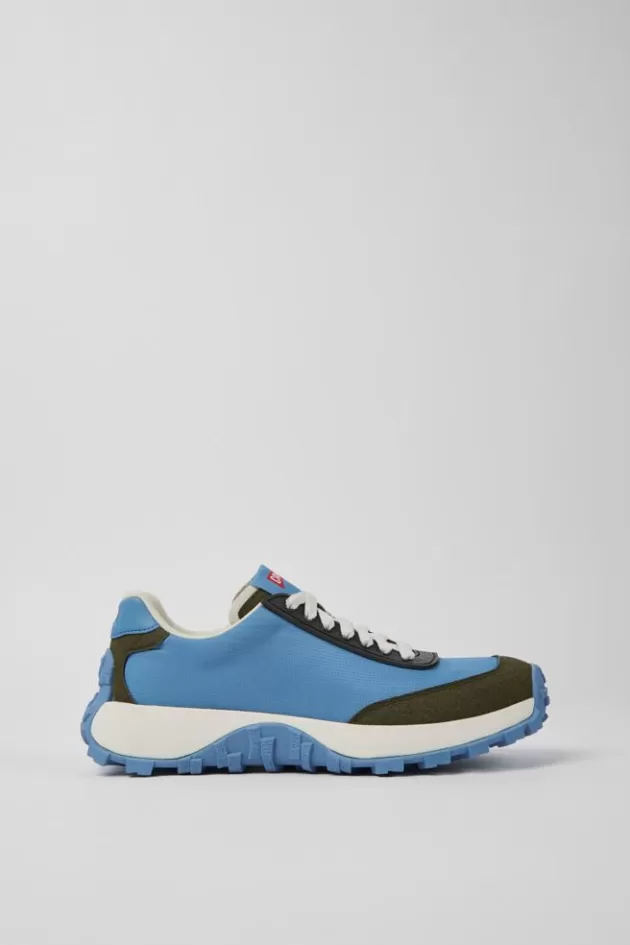 Flash Sale Camper Blauwe Stoffen En Nubuck Damessneakers