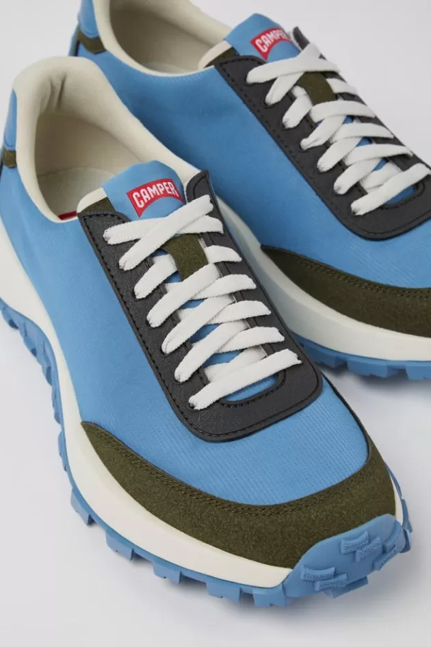 Discount Camper Blauwe Stoffen En Nubuck Herensneakers