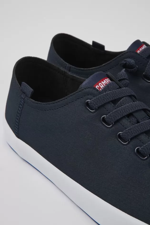 New Camper Blauwe Stoffen Herenschoenen