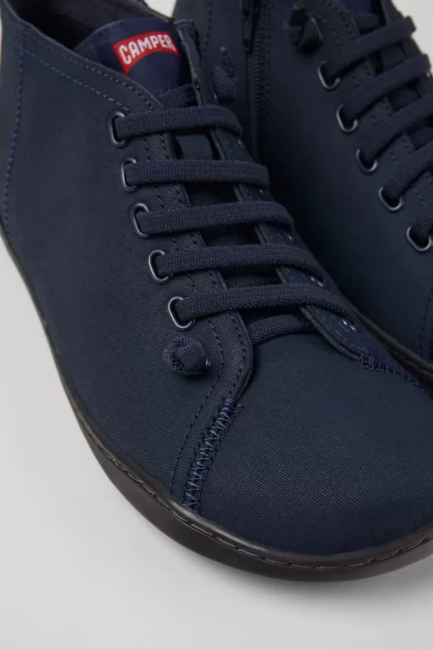 Outlet Camper Blauwe Stoffen Herenschoenen