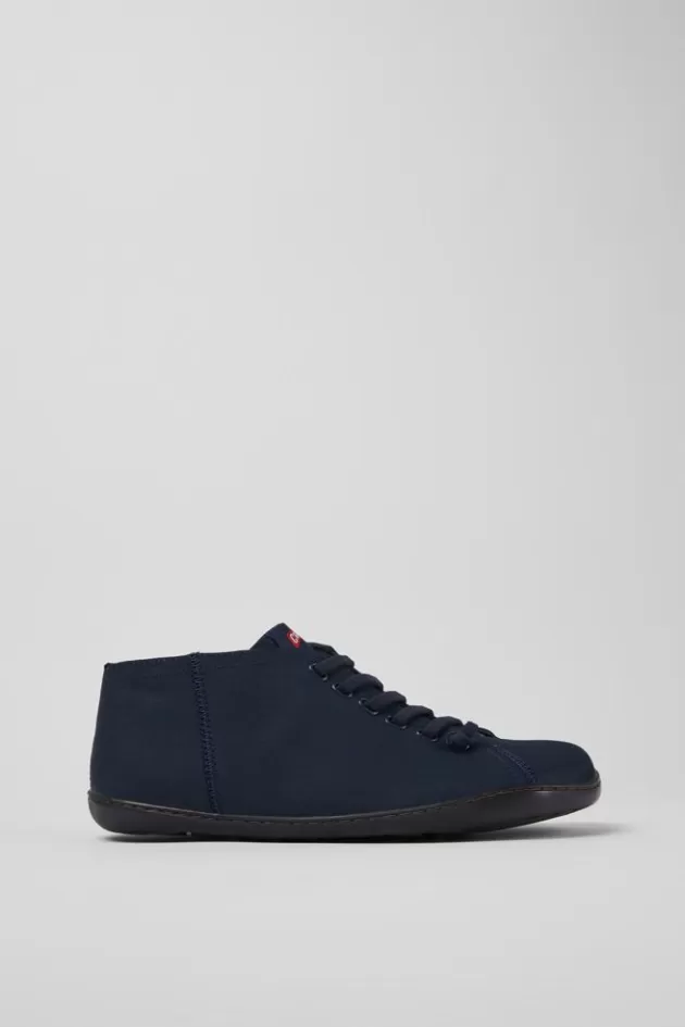 Outlet Camper Blauwe Stoffen Herenschoenen