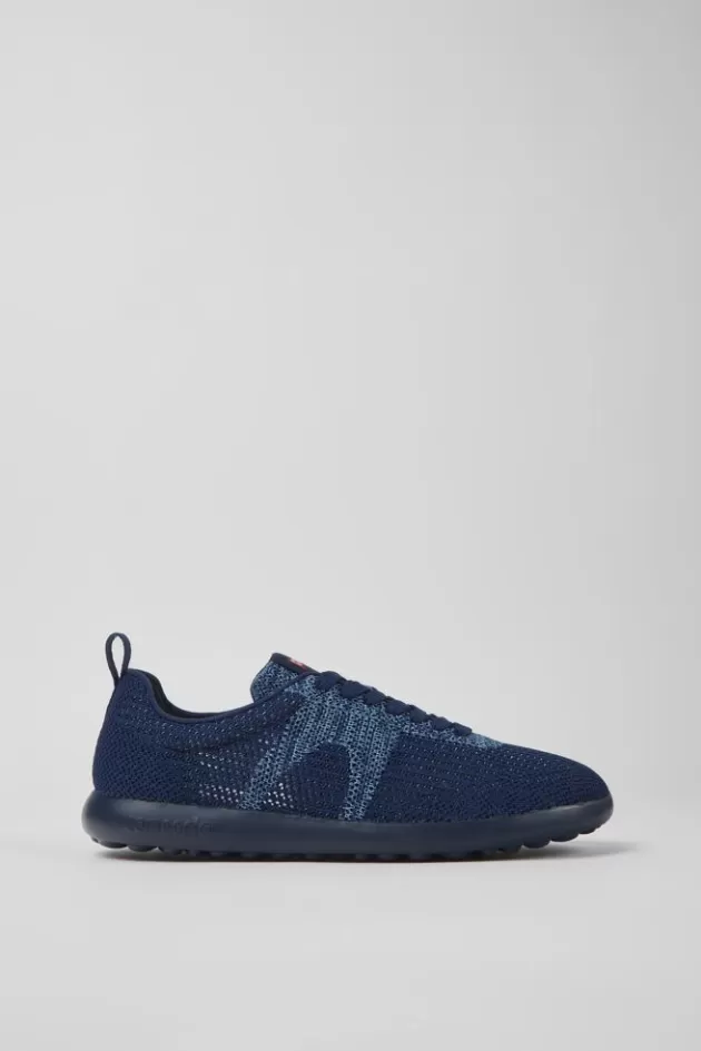 Best Sale Camper Blauwe Stoffen Herensneakers