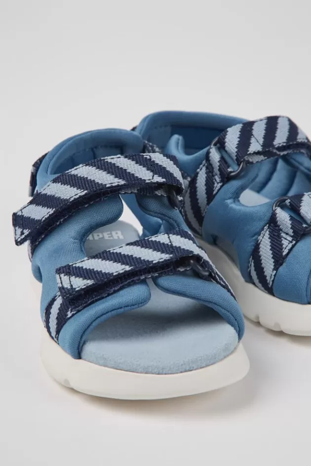 Hot Camper Blauwe Stoffen Kindersandalen