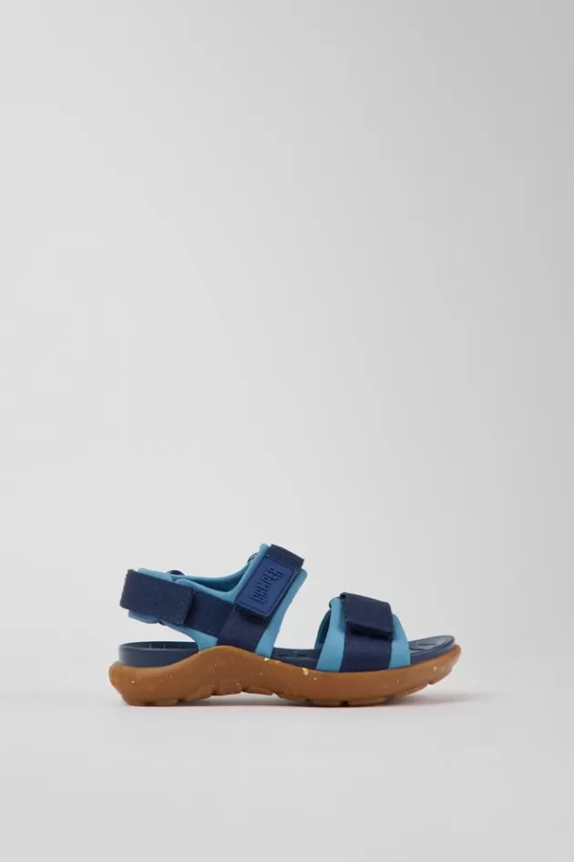 Discount Camper Blauwe Stoffen Kindersandalen