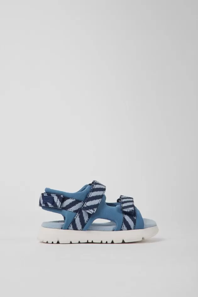 Hot Camper Blauwe Stoffen Kindersandalen