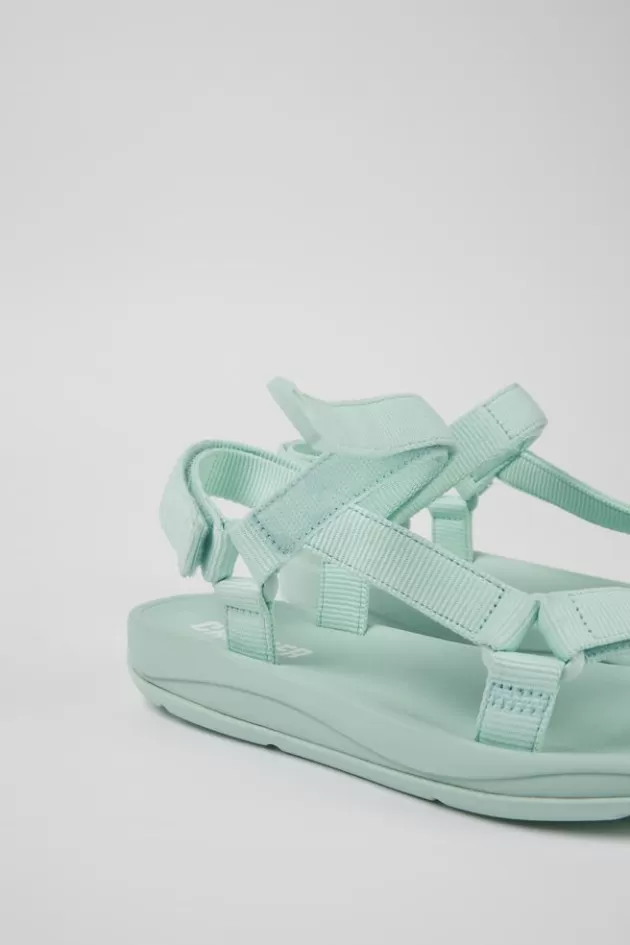 Clearance Camper Blauwe Textiel Sandaal Voor Dames