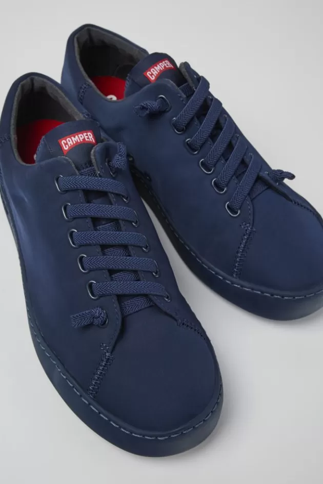 Flash Sale Camper Blauwe Textiel Sneaker Voor Heren