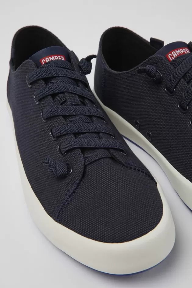 Cheap Camper Blauwe Textiel Sneaker Voor Heren