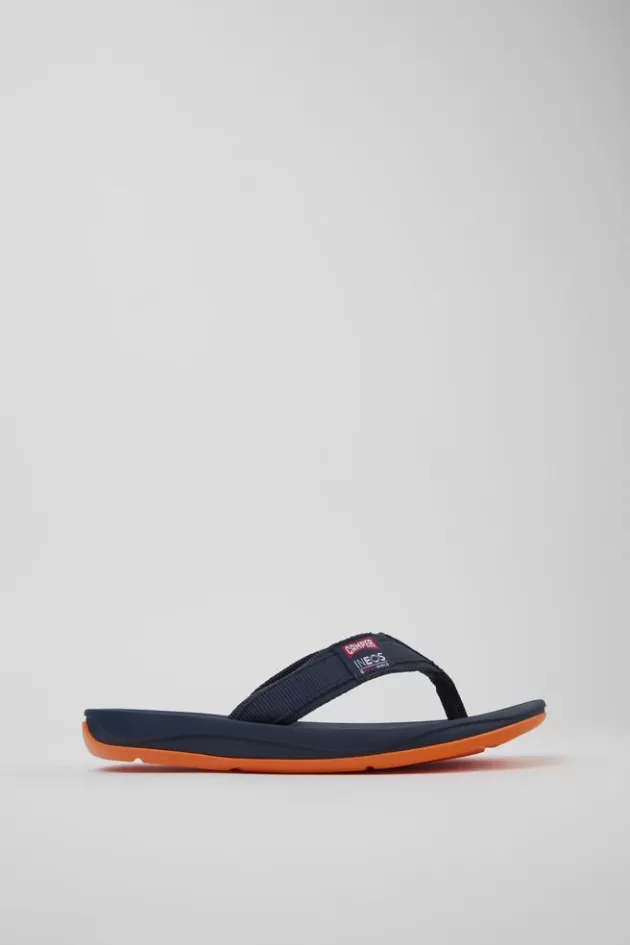 Hot Camper Blauwe Textiel Teenslipper Voor Heren