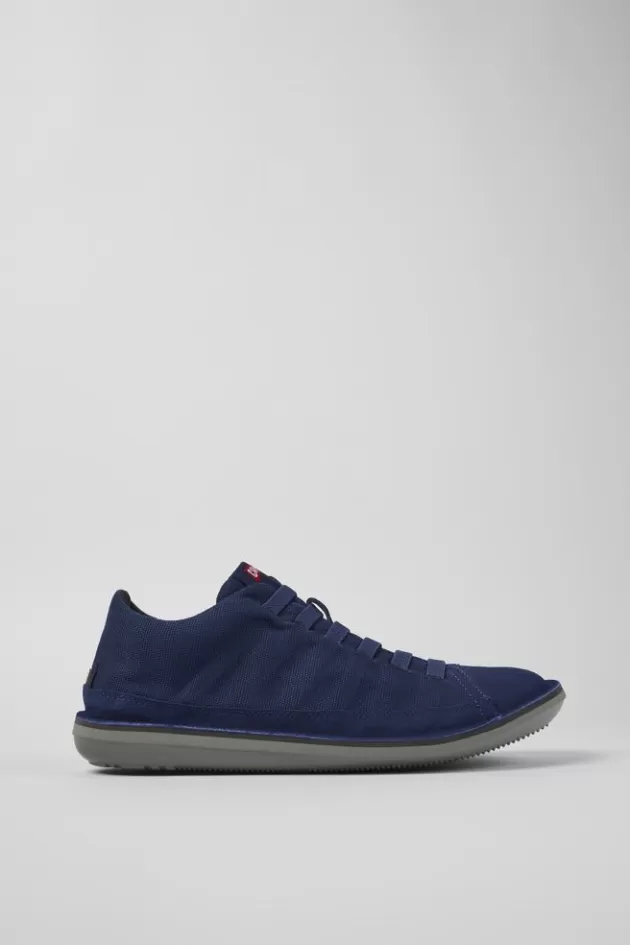Fashion Camper Blauwe Textiel/Nubuck Basketbalbootie Voor Heren
