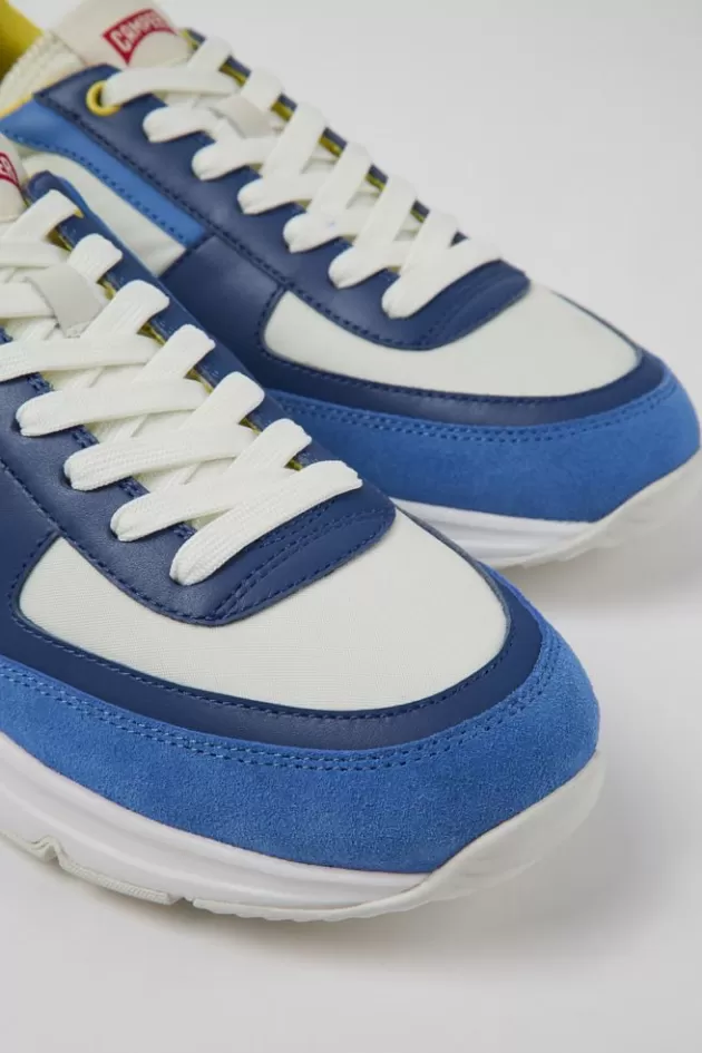 Fashion Camper Blauw-Witte Herensneakers Van Gerecycled Polyester