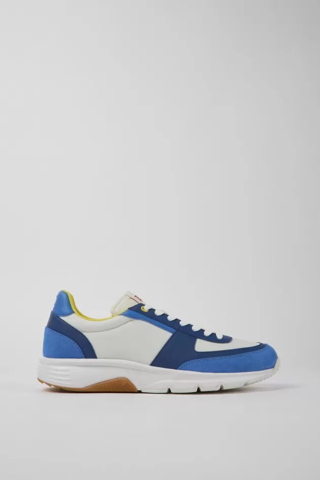 Fashion Camper Blauw-Witte Herensneakers Van Gerecycled Polyester