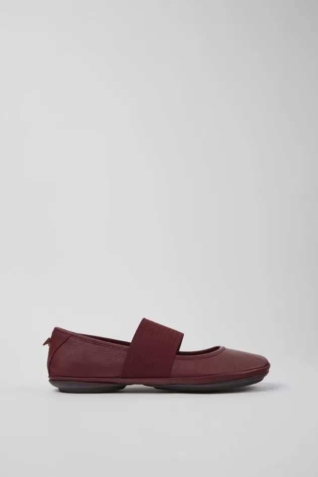 Outlet Camper Bordeaux Leren Ballerina'S Voor Dames