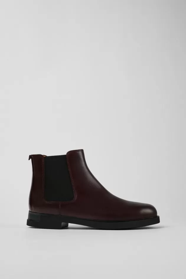 Best Sale Camper Bordeaux Leren Chelseaboots Voor Dames
